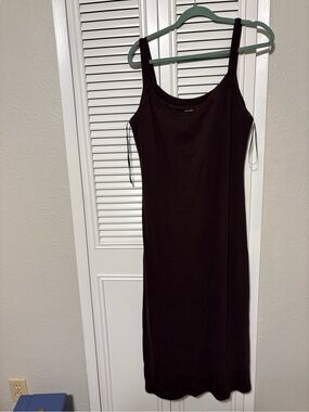 Abercrombie & Fitch Chocolate Brown Midi Slip Dress